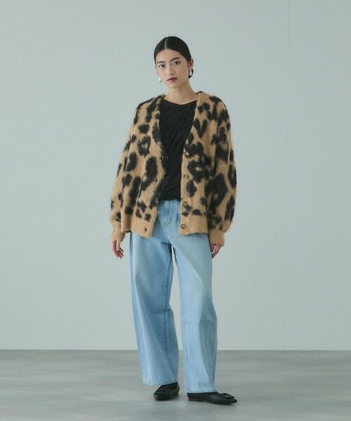 VICKY / ビッキー カーディガン・ボレロ | レオパードジャガードシャギーニットカーディガン | 詳細5