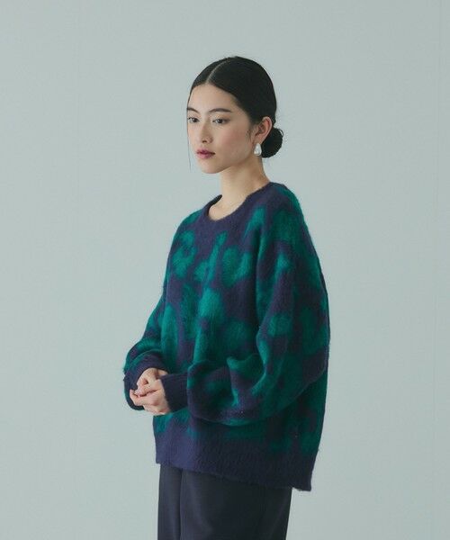 VICKY / ビッキー ニット・セーター | レオパードジャガードシャギーニットプルオーバー | 詳細1