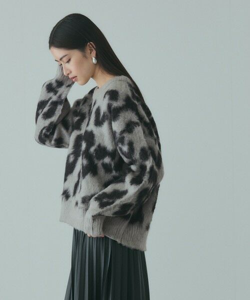 VICKY / ビッキー ニット・セーター | レオパードジャガードシャギーニットプルオーバー | 詳細10