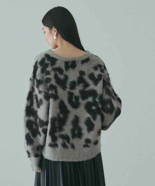VICKY / ビッキー ニット・セーター | レオパードジャガードシャギーニットプルオーバー | 詳細11
