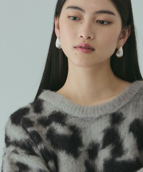 VICKY / ビッキー ニット・セーター | レオパードジャガードシャギーニットプルオーバー | 詳細12