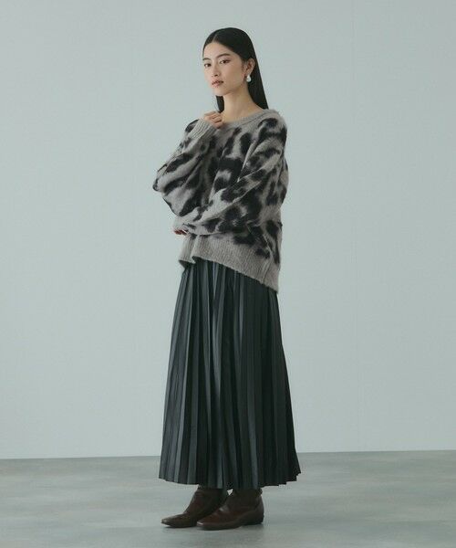 VICKY / ビッキー ニット・セーター | レオパードジャガードシャギーニットプルオーバー | 詳細13