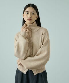 VICKY / ビッキー ニット・セーター | メニボタン2WAYネックニット≪手洗い可能≫