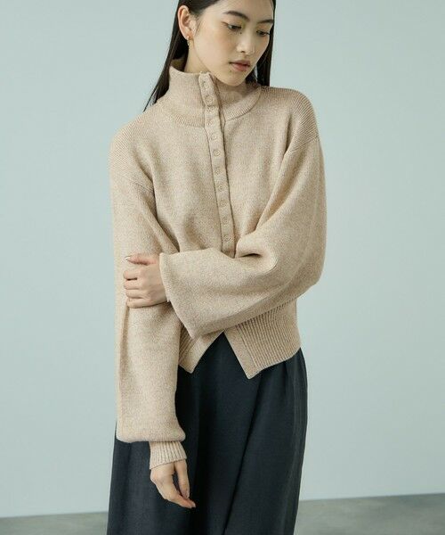 VICKY / ビッキー ニット・セーター | メニボタン2WAYネックニット≪手洗い可能≫ | 詳細10