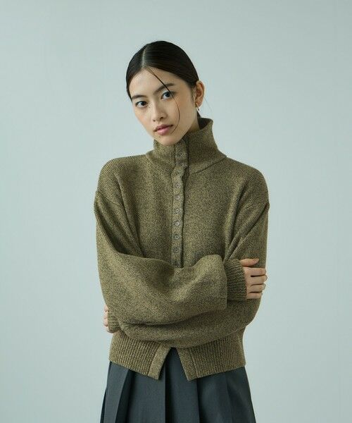 VICKY / ビッキー ニット・セーター | メニボタン2WAYネックニット≪手洗い可能≫ | 詳細13
