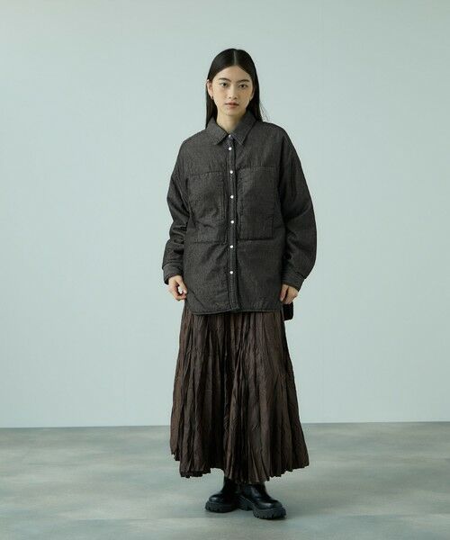 VICKY / ビッキー シャツ・ブラウス | パデッドデニムビッグシャツ≪洗濯機で洗える≫ | 詳細2