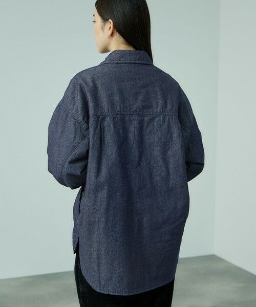 VICKY / ビッキー シャツ・ブラウス | パデッドデニムビッグシャツ≪洗濯機で洗える≫ | 詳細7