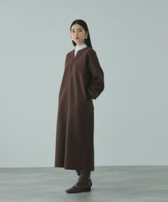 VICKY / ビッキー ロング・マキシ丈ワンピース | ソフトニットメルトンキーネックワンピース≪手洗い可能≫