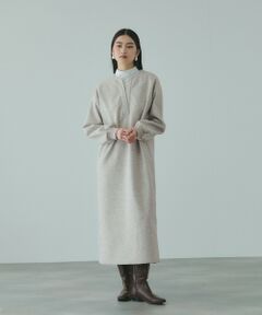 VICKY / ビッキー ロング・マキシ丈ワンピース | ソフトニットメルトンキーネックワンピース≪手洗い可能≫