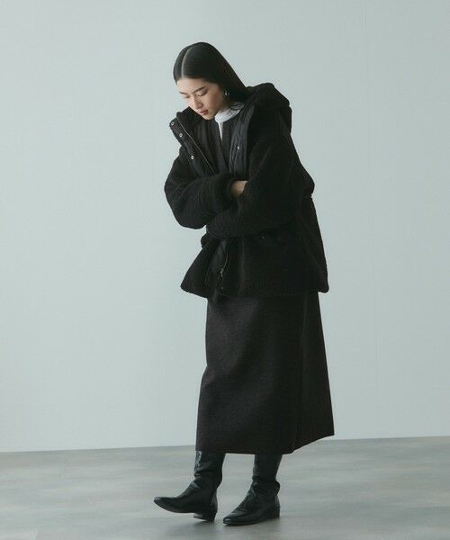 VICKY / ビッキー ロング・マキシ丈ワンピース | ソフトニットメルトンキーネックワンピース≪手洗い可能≫ | 詳細19