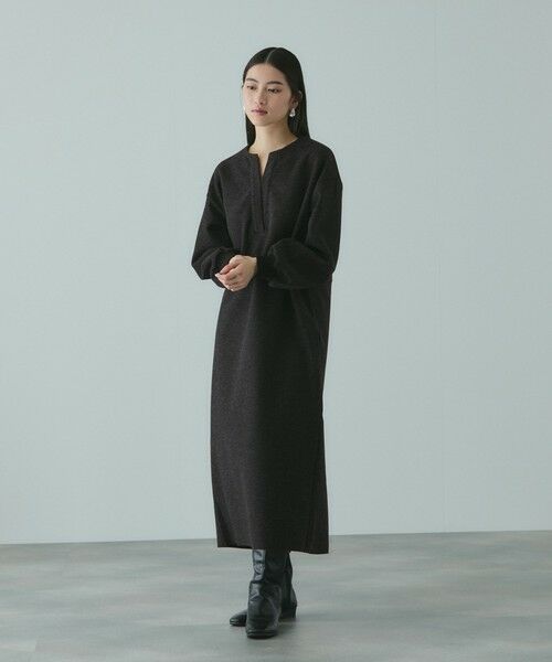 VICKY / ビッキー ロング・マキシ丈ワンピース | ソフトニットメルトンキーネックワンピース≪手洗い可能≫ | 詳細16