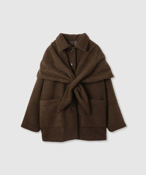 VICKY / ビッキー テーラードジャケット | ショール付きスライバーニットコート | 詳細3