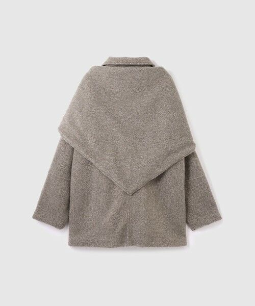 VICKY / ビッキー テーラードジャケット | ショール付きスライバーニットコート | 詳細12