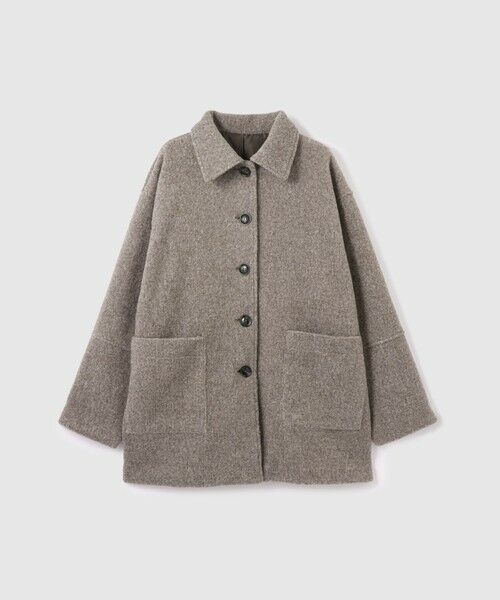 VICKY / ビッキー テーラードジャケット | ショール付きスライバーニットコート | 詳細13