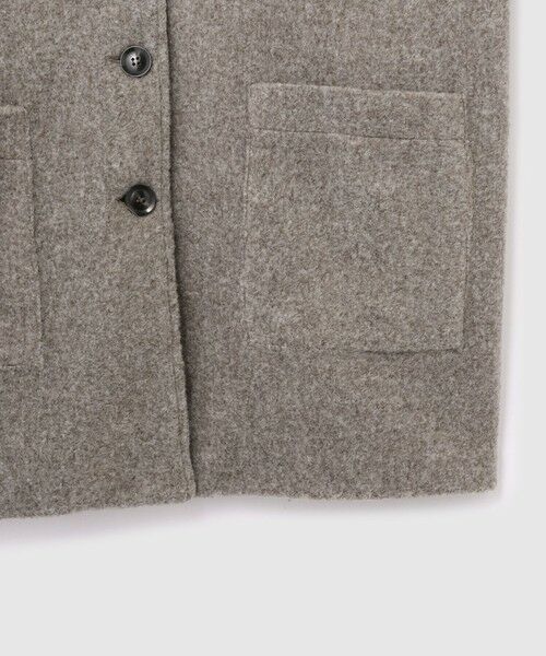 VICKY / ビッキー テーラードジャケット | ショール付きスライバーニットコート | 詳細18