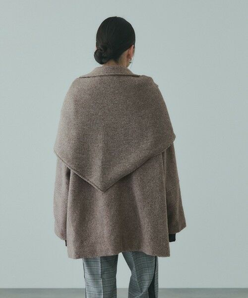 VICKY / ビッキー テーラードジャケット | ショール付きスライバーニットコート | 詳細6