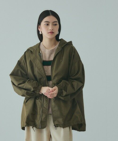 VICKY / ビッキー テーラードジャケット | ボアライナー付きナイロンフーディブルゾン≪洗濯機で洗える≫ | 詳細3