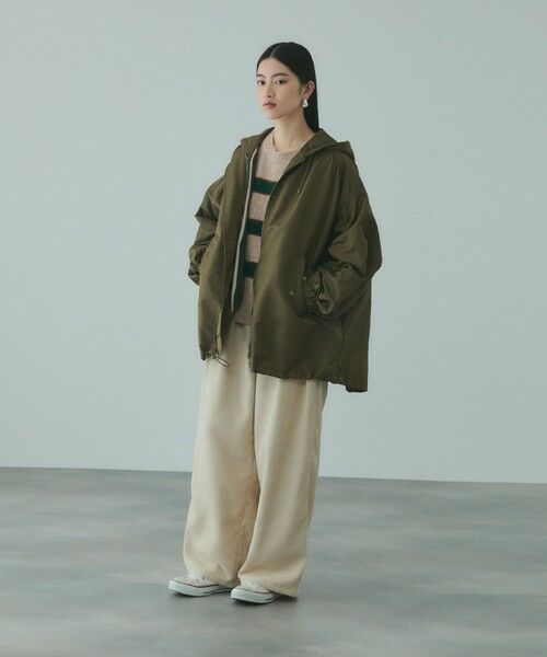 VICKY / ビッキー テーラードジャケット | ボアライナー付きナイロンフーディブルゾン≪洗濯機で洗える≫ | 詳細6