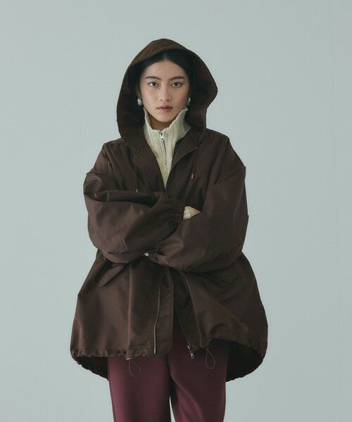 VICKY / ビッキー テーラードジャケット | ボアライナー付きナイロンフーディブルゾン≪洗濯機で洗える≫ | 詳細14