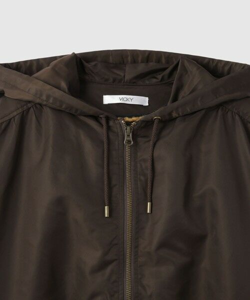 VICKY / ビッキー テーラードジャケット | ボアライナー付きナイロンフーディブルゾン≪洗濯機で洗える≫ | 詳細20