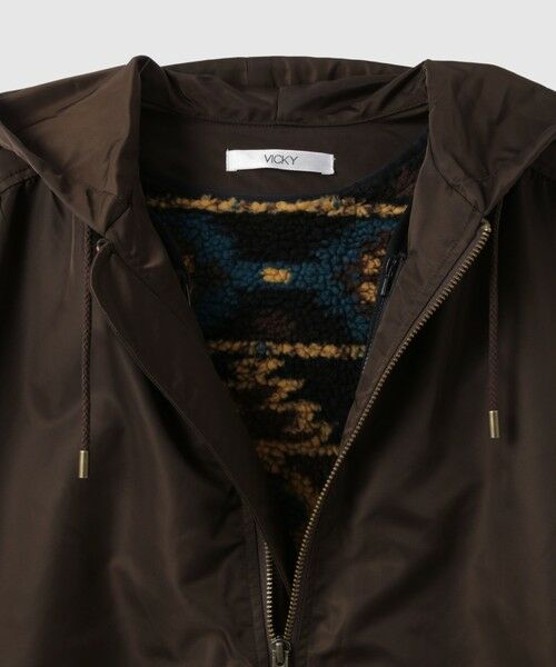 VICKY / ビッキー テーラードジャケット | ボアライナー付きナイロンフーディブルゾン≪洗濯機で洗える≫ | 詳細21
