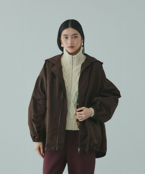 VICKY / ビッキー テーラードジャケット | ボアライナー付きナイロンフーディブルゾン≪洗濯機で洗える≫ | 詳細11