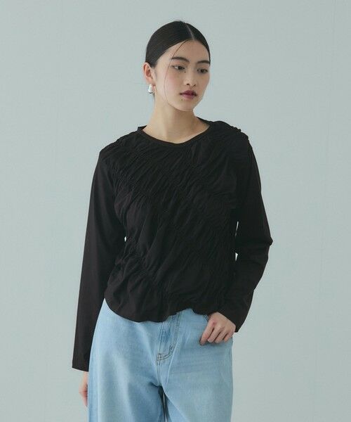 VICKY / ビッキー カットソー | ギャザーラインフロントカットソー≪洗濯機で洗える≫ | 詳細5