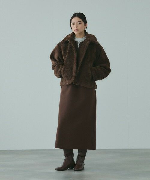 VICKY / ビッキー ミニ・ひざ丈スカート | ソフトニットメルトンIラインスカート≪手洗い可能≫ | 詳細1