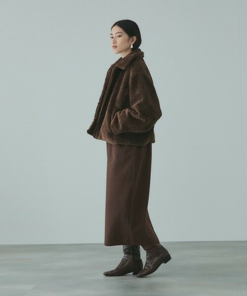 VICKY / ビッキー ミニ・ひざ丈スカート | ソフトニットメルトンIラインスカート≪手洗い可能≫ | 詳細2