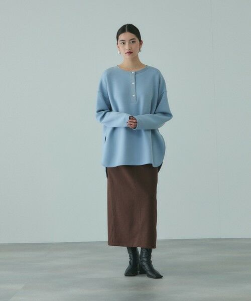 VICKY / ビッキー ミニ・ひざ丈スカート | ソフトニットメルトンIラインスカート≪手洗い可能≫ | 詳細3