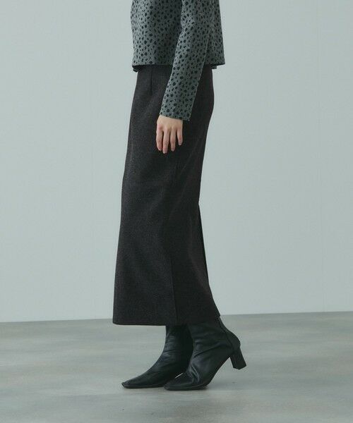 VICKY / ビッキー ミニ・ひざ丈スカート | ソフトニットメルトンIラインスカート≪手洗い可能≫ | 詳細7