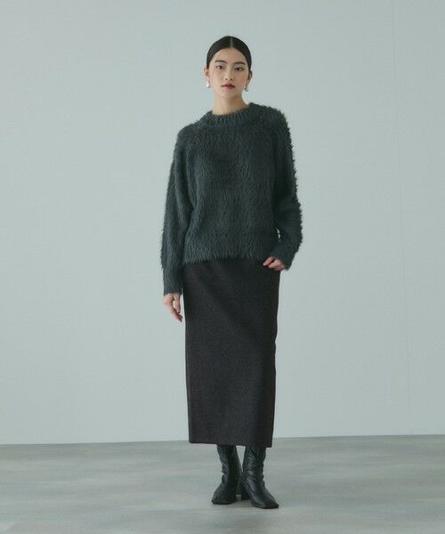 VICKY / ビッキー ミニ・ひざ丈スカート | ソフトニットメルトンIラインスカート≪手洗い可能≫ | 詳細9