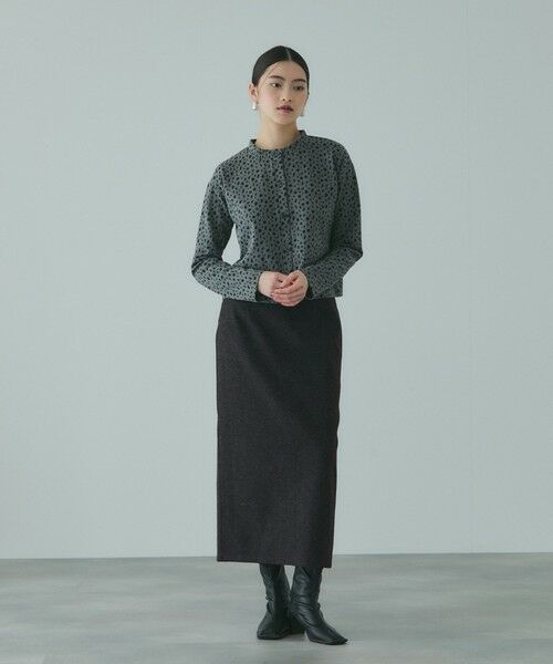 VICKY / ビッキー ミニ・ひざ丈スカート | ソフトニットメルトンIラインスカート≪手洗い可能≫ | 詳細10