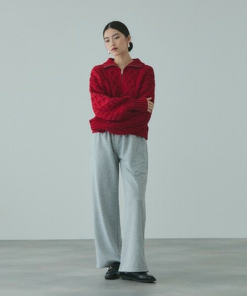 VICKY / ビッキー ニット・セーター | バルキーケーブルハーフジップニット≪手洗い可能≫ | 詳細7