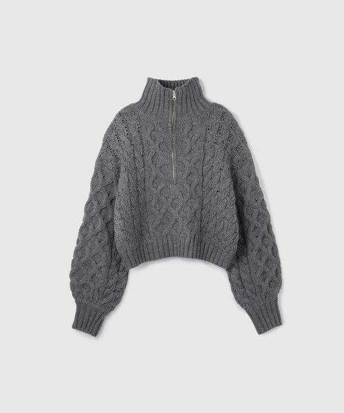 VICKY / ビッキー ニット・セーター | バルキーケーブルハーフジップニット≪手洗い可能≫ | 詳細16