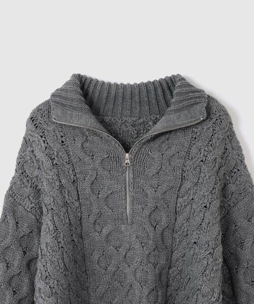 VICKY / ビッキー ニット・セーター | バルキーケーブルハーフジップニット≪手洗い可能≫ | 詳細18