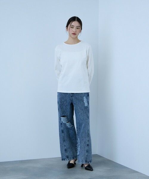 VICKY / ビッキー カットソー | 【シーズンレス】袖刺繍コットンプルオーバー | 詳細2