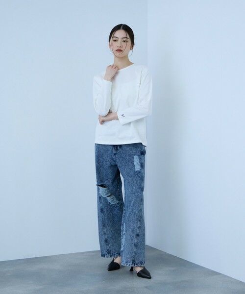 VICKY / ビッキー カットソー | 【シーズンレス】袖刺繍コットンプルオーバー | 詳細3