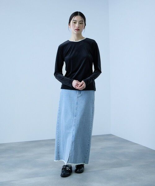 VICKY / ビッキー カットソー | シアーベロアロングスリーブカットソー【日本製】 | 詳細9