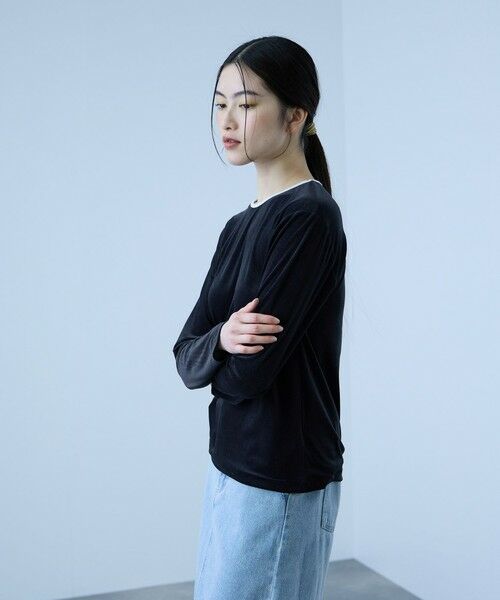 VICKY / ビッキー カットソー | シアーベロアロングスリーブカットソー【日本製】 | 詳細5