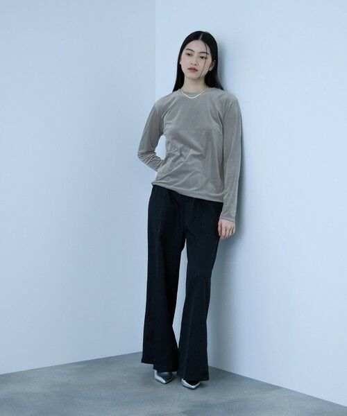 VICKY / ビッキー カットソー | シアーベロアロングスリーブカットソー【日本製】 | 詳細14