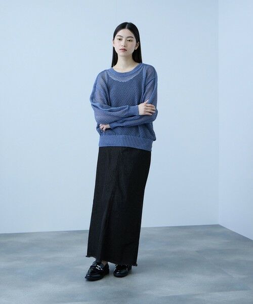 VICKY / ビッキー ミニ・ひざ丈スカート | 【落ち感◎】10OZデニムIラインスカート | 詳細1