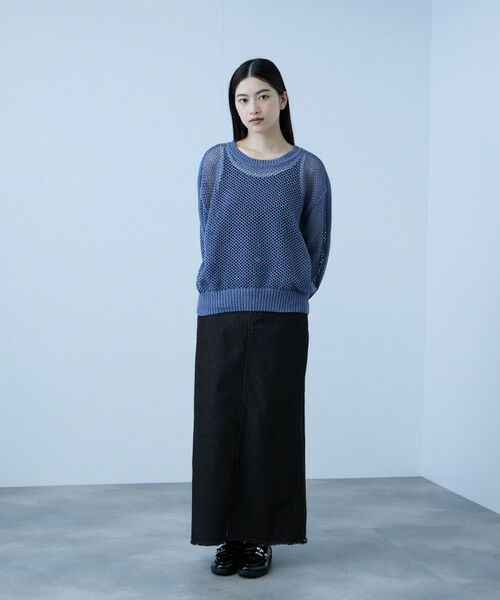 VICKY / ビッキー ミニ・ひざ丈スカート | 【落ち感◎】10OZデニムIラインスカート | 詳細2