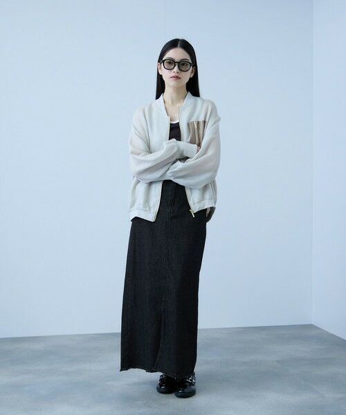 VICKY / ビッキー ミニ・ひざ丈スカート | 【落ち感◎】10OZデニムIラインスカート | 詳細4