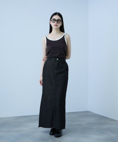 VICKY / ビッキー ミニ・ひざ丈スカート | 【落ち感◎】10OZデニムIラインスカート | 詳細5