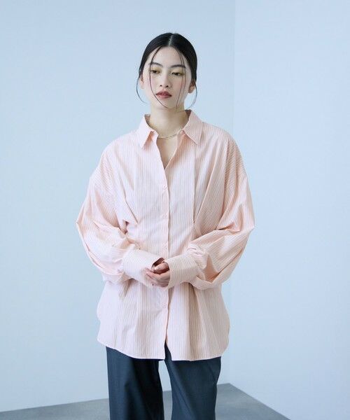 VICKY / ビッキー シャツ・ブラウス | 《きちんと映え》ストライプウエストタックシャツ | 詳細1