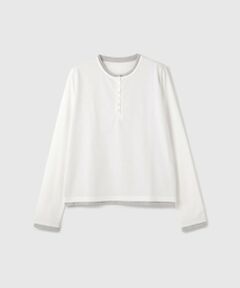 VICKY / ビッキー カットソー | ヘンリーネックレイヤードTシャツ
