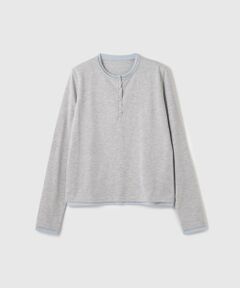 VICKY / ビッキー カットソー | ヘンリーネックレイヤードTシャツ