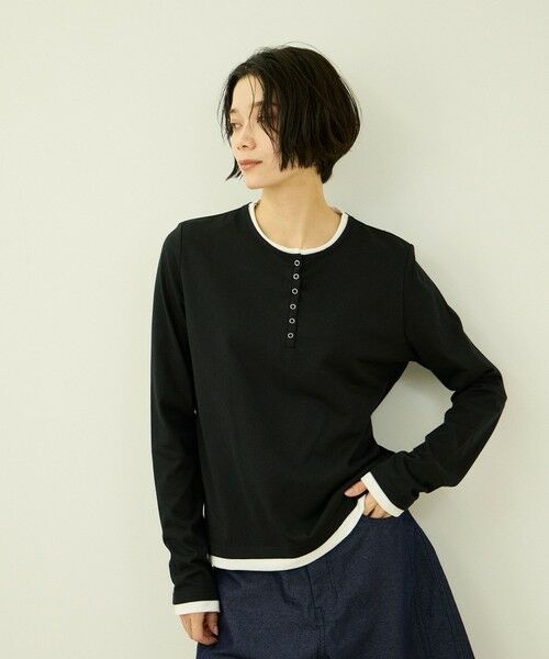 VICKY / ビッキー カットソー | ヘンリーネックレイヤードTシャツ | 詳細5