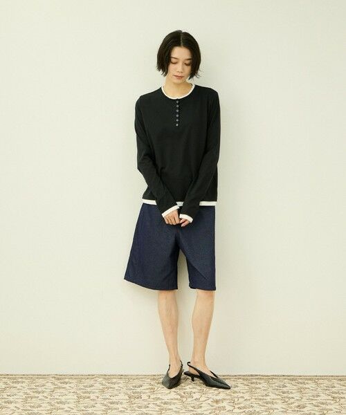 VICKY / ビッキー カットソー | ヘンリーネックレイヤードTシャツ | 詳細7